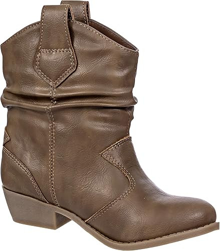Charles Albert Girl's Modern Western Cowboy Distressed Boot with Pull-Up Tabs (Little Kids/Big Ki... | Amazon (US)
