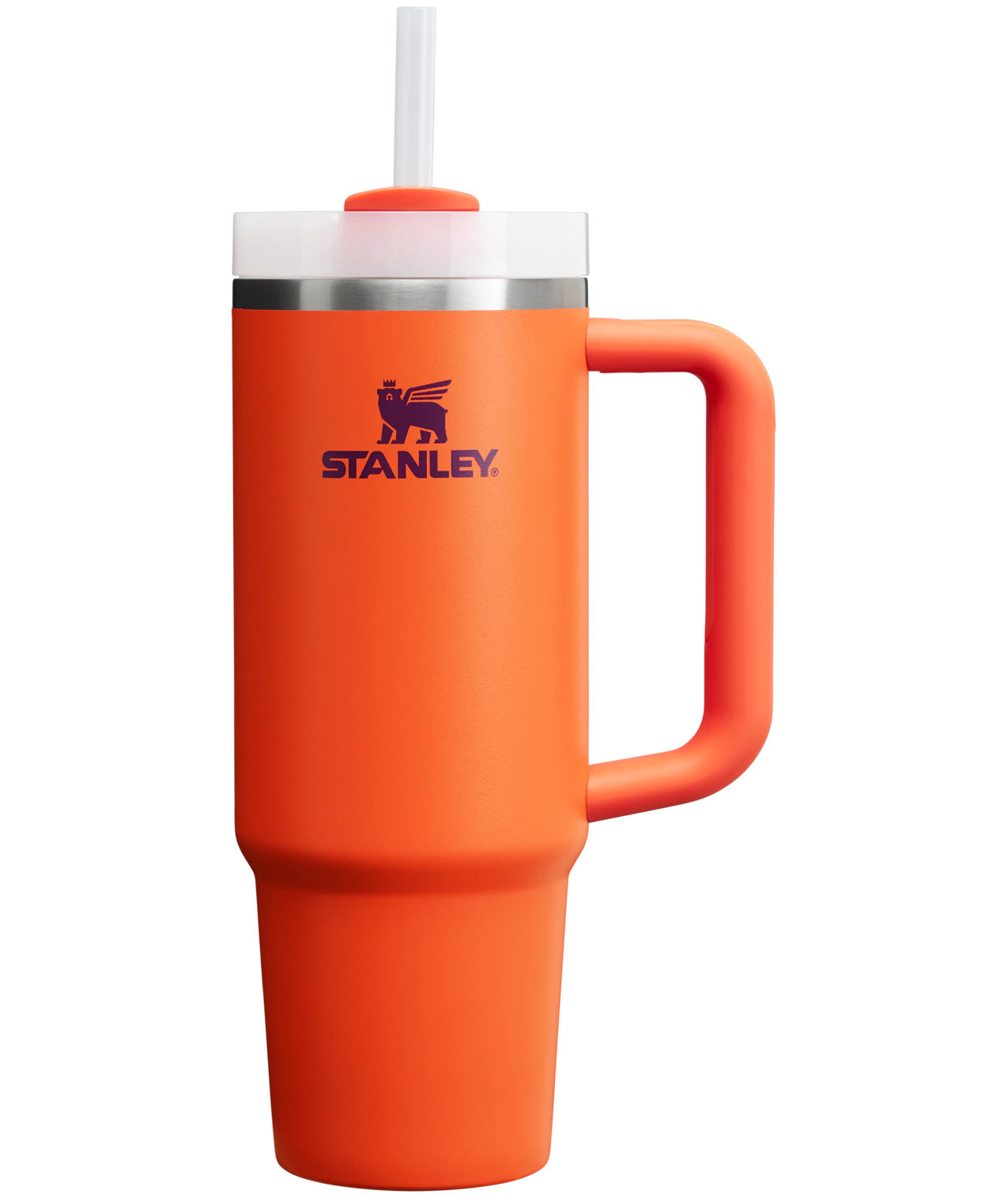 Stanley Quencher H2.0 Flowstate Tumbler 30 -fl oz Stainless steel Insulated Water bottle - Tigerlilly Plum in Orange | 10-12551-016 | Lowe's