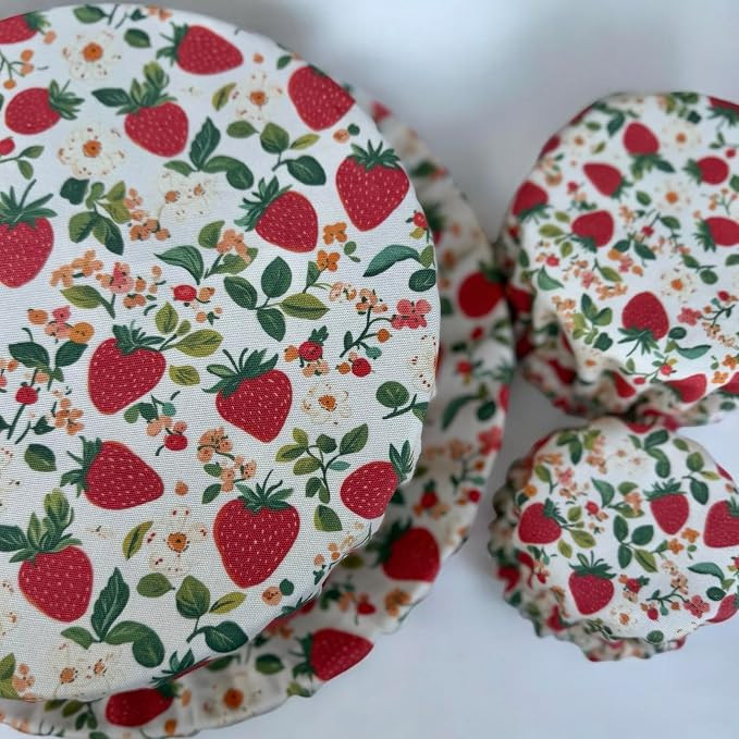 (4-Pack) Sourdough Reuseable Jar & Bowl Covers | Cute Baking Gift | 100% Cotton | Washable | Brea... | Amazon (US)