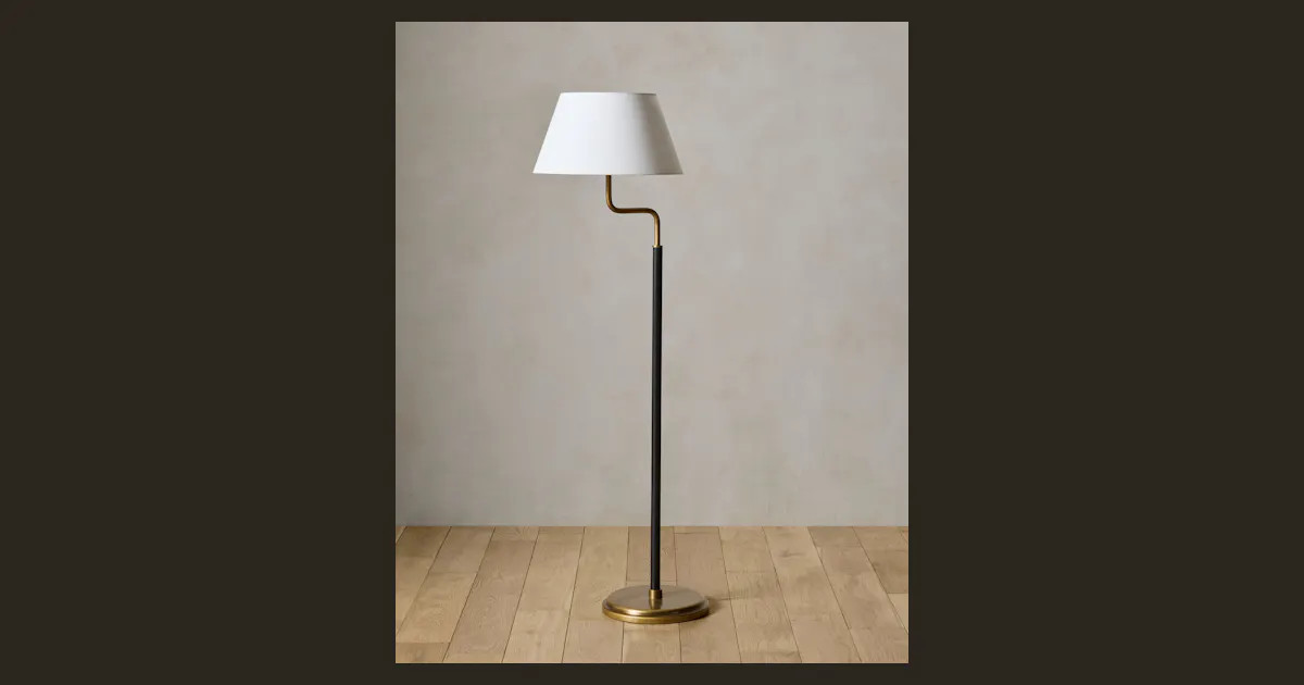 Morison Leather Wrapped Floor Lamp | Joon Loloi | Joon Loloi