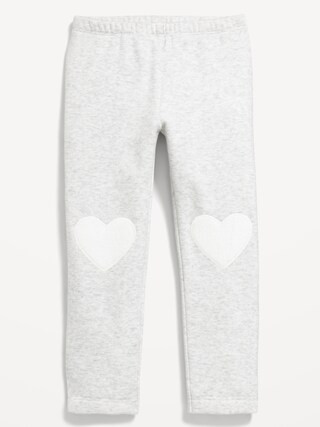 Heart-Patch Fleece-Lined Leggings for Toddler Girls | Old Navy (US)