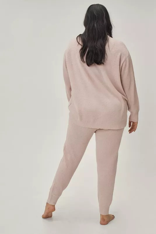 Plus Size Crew Neck Sweater and Sweatpants Set | Nasty Gal (US)