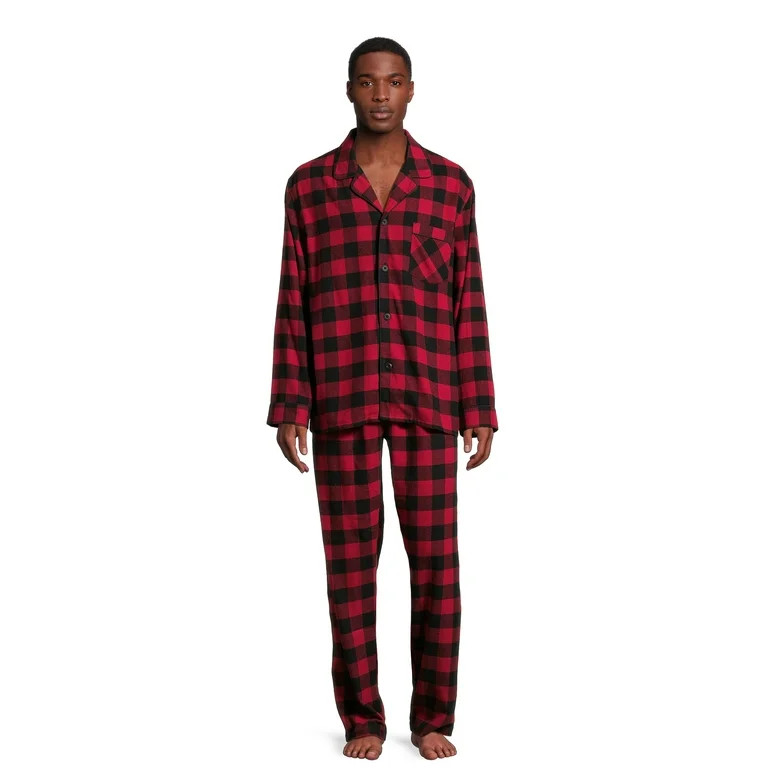 New! Hanes Men's & Big Men's Ultrasoft Flannel Pajama Set, 2-Piece, Sizes S-2XL - Walmart.com | Walmart (US)
