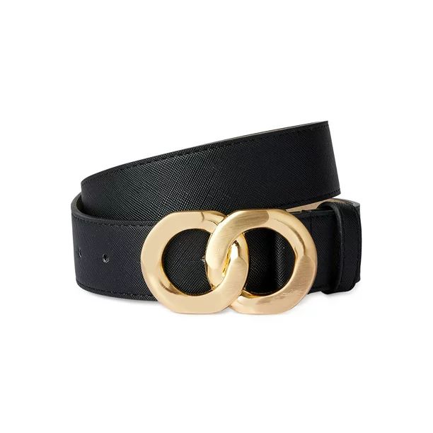 Scoop Women's Chunky Double Circle Buckle Belt - Walmart.com | Walmart (US)