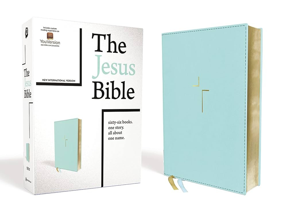 The Jesus Bible, NIV Edition, Leathersoft, Teal, Comfort Print | Amazon (US)