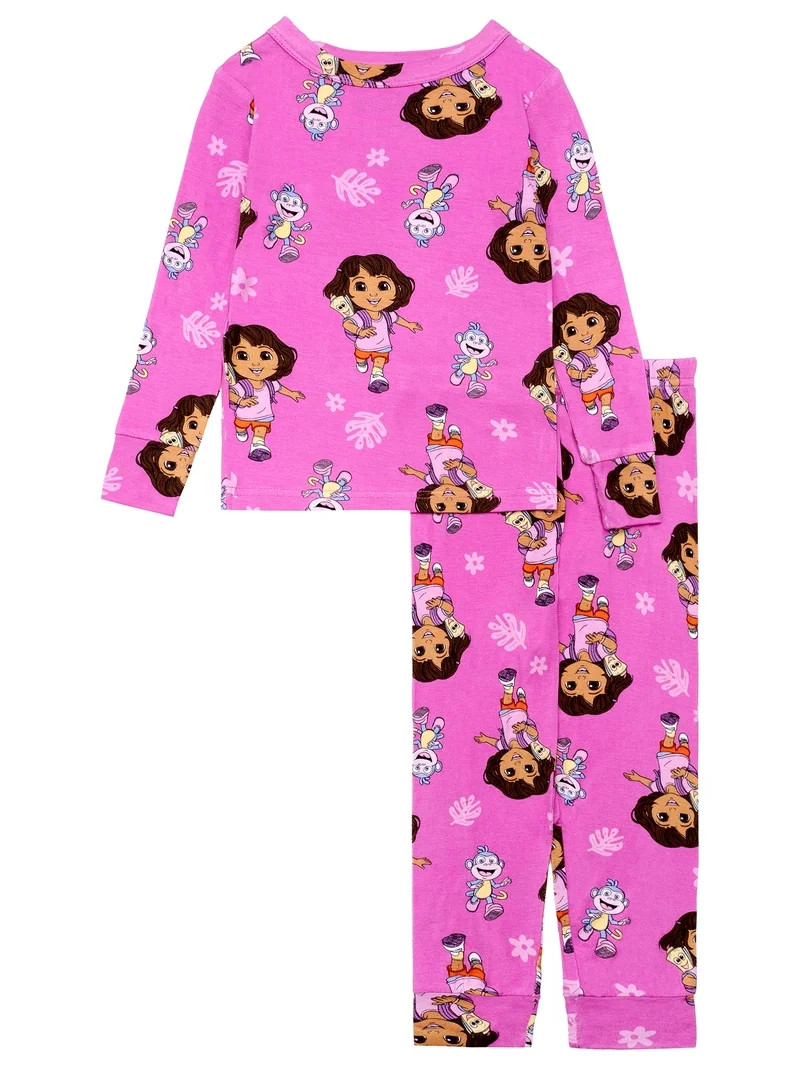 Character Toddler Unisex Long Sleeve Top and Pant Pajama Set, 2-Piece, Sizes 12M-24M | Walmart (US)