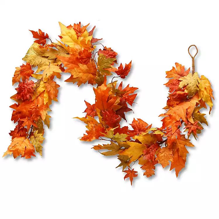 Red and Yellow Maple Leaf Garland | Kirkland's Home