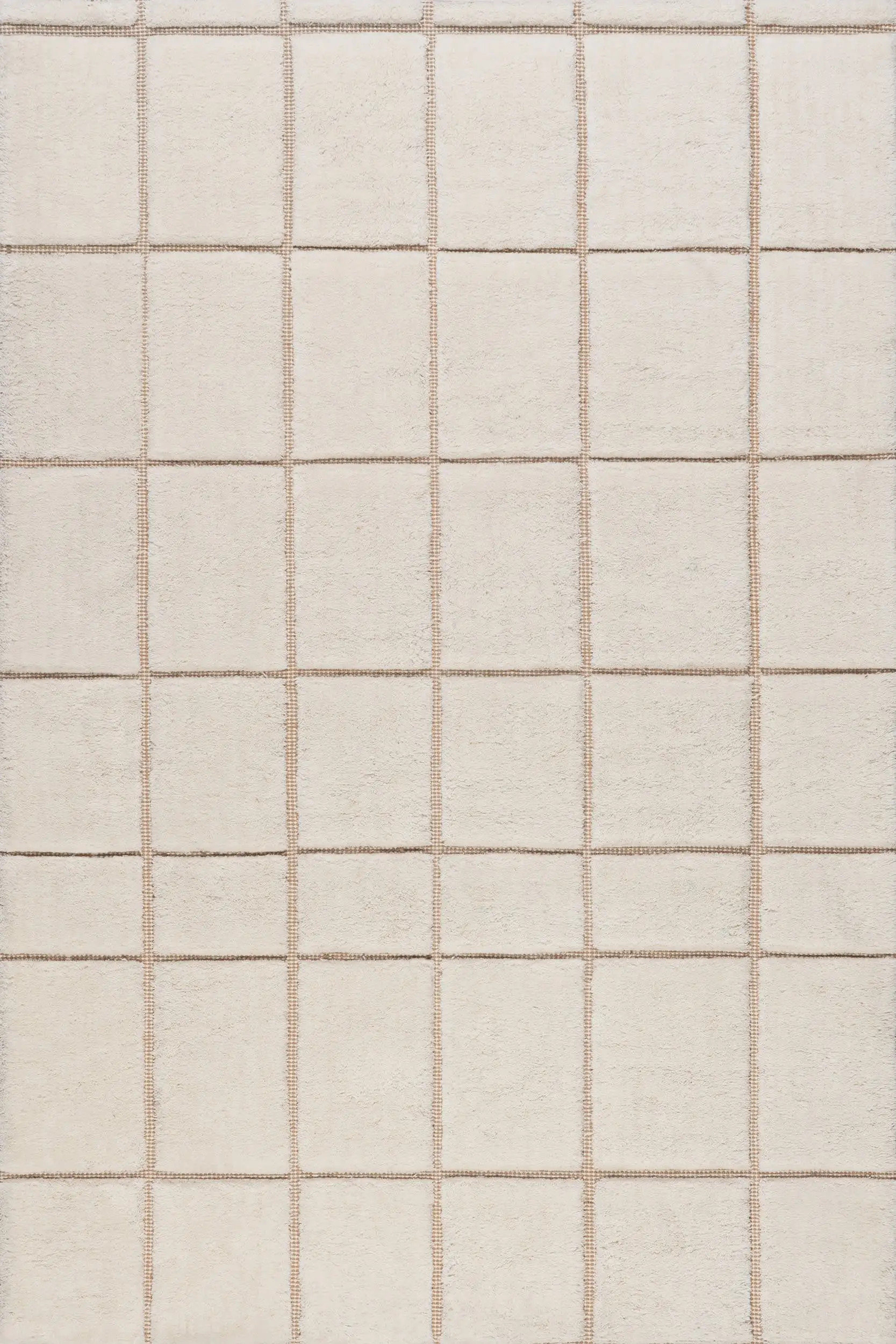 Em Checked New Zealand Wool Rug | Ivory | Rugs USA