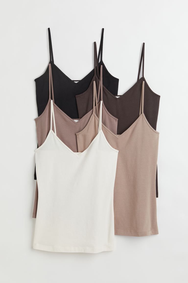 5-pack strappy tops | H&M (UK, MY, IN, SG, PH, TW, HK)