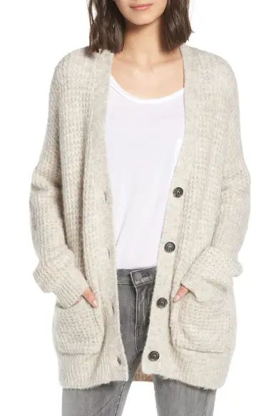 Oversized Waffle Stitch Cardigan | Nordstrom