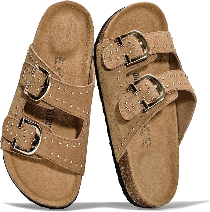 Amazon.com | Project Cloud 100% Genuine Leather Womens Sandals - Lightweight Sandals for Women 20... | Amazon (US)