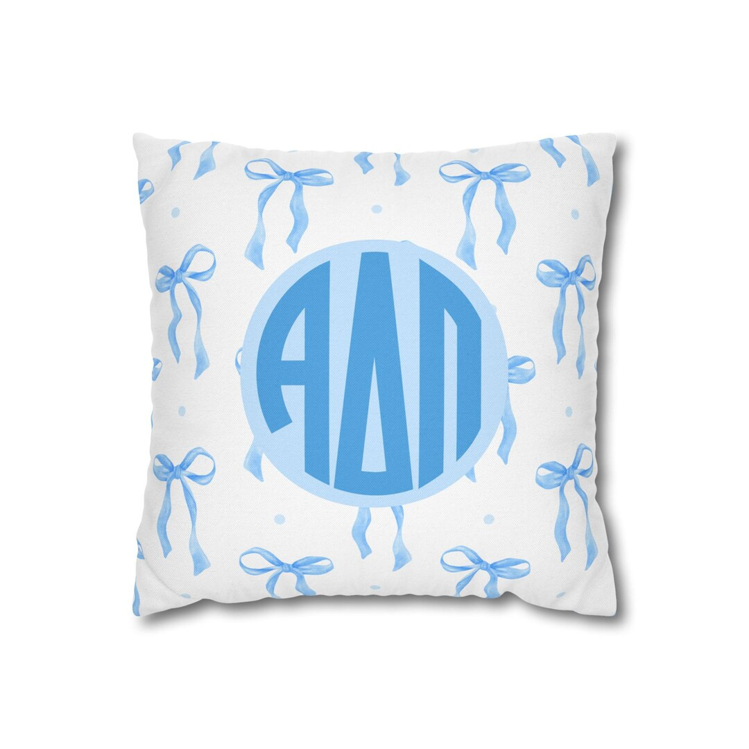 Alpha Delta Pi Throw Pillow Cover, Coquette Monogram Pillow Adpi Merch, Sorority Pillow, Sorority... | Etsy (US)