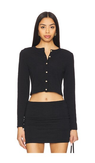 Lauren Swim Cardigan in Jet Black | Revolve Clothing (Global)