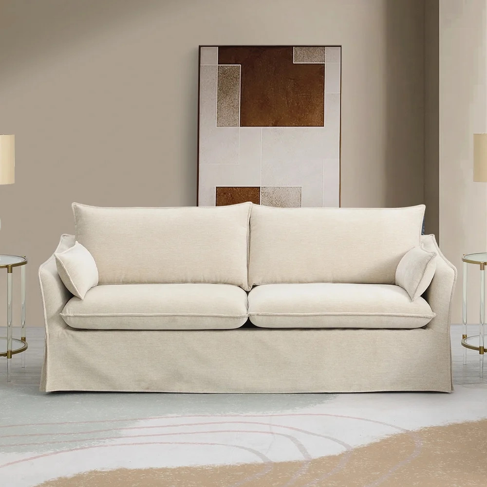 ACME Shane Sofa w/2 Pillows in Beige Linen | Walmart (US)