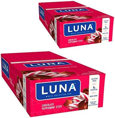 LUNA BAR - Gluten Free Bars - Chocolate Peppermint Stick - (1.69 Ounce Snack Bars, 30 Count) | Amazon (US)