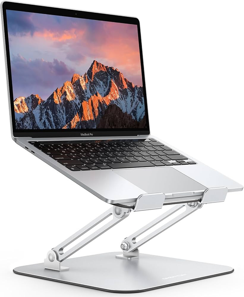OMOTON Laptop Stand for Desk, Ergonomic Metal Adjustable Laptop Stand, Laptop Holder Riser with C... | Amazon (US)