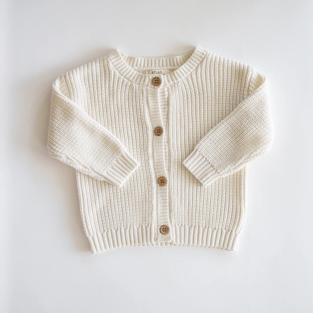 Organic Oversized Knit Cardigan | Atlas Grey