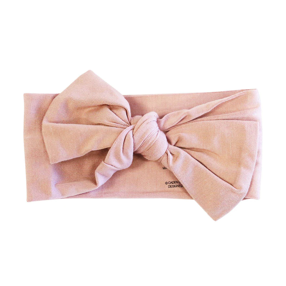 Solid Mauve Knit Large Bow Headwrap | Caden Lane