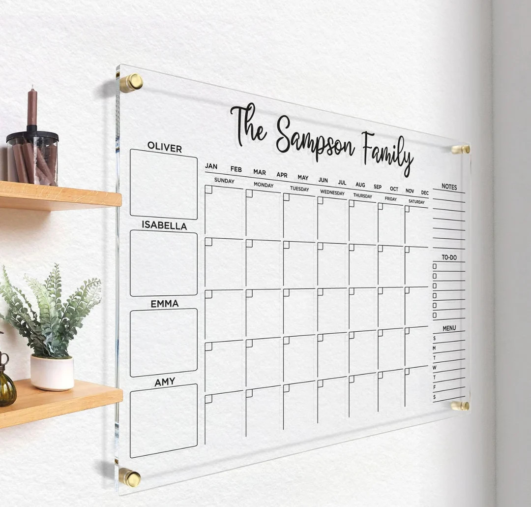 Personalized Acrylic Chore Chart 47mm for Kids Dry Erase - Etsy | Etsy (US)