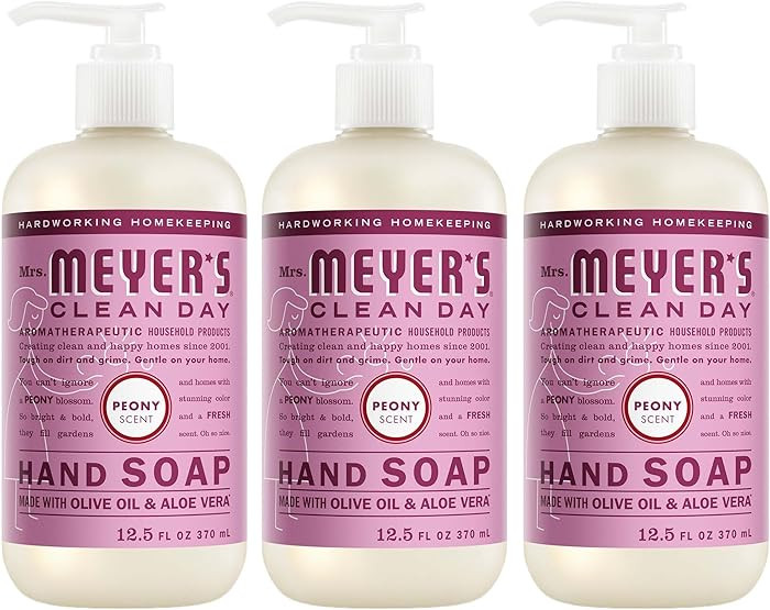 MRS. MEYER'S CLEAN DAY Hand Soap, Peony Scent, 12.5 Fl Oz Bottle - 3 Pack | Amazon (US)