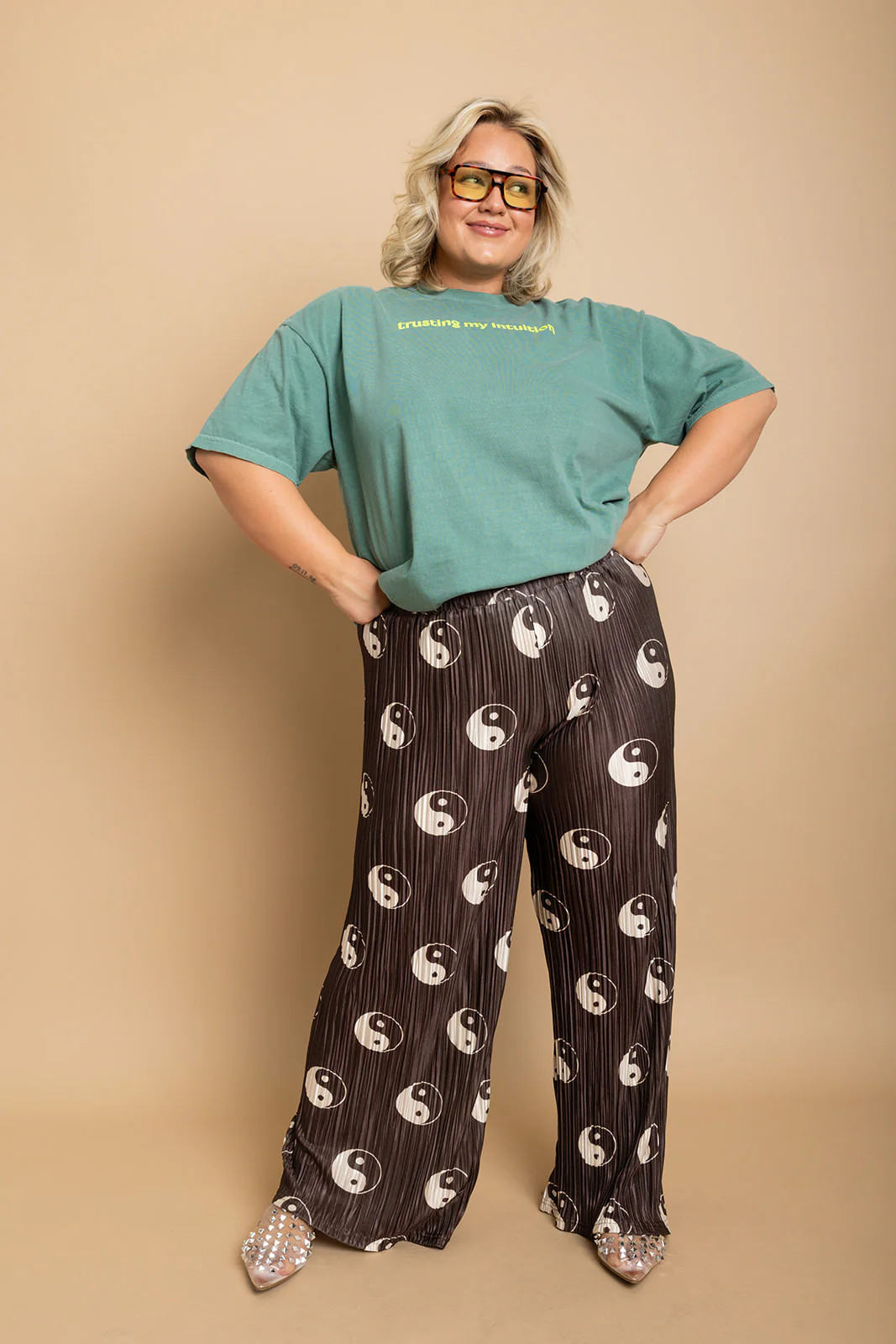 Yin Yang Plisse Pants [S-3X] | WKNDchasers