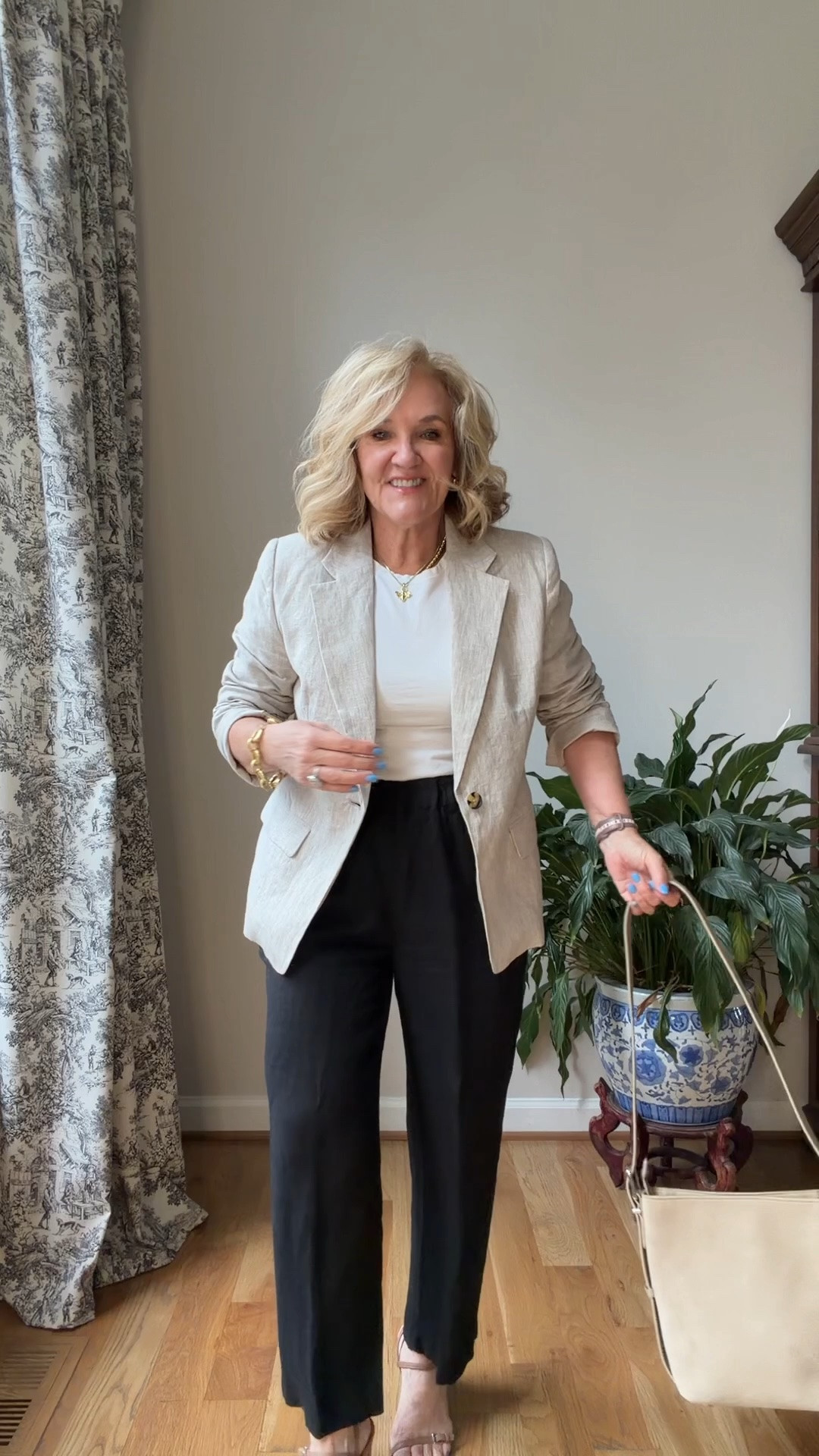 RESTOCKED! 
A tan linen blazer is a classic for summer. Well, spring summer fall. 
Linking a few options since mine is limited. 
Sizing
Wearing size medium in most see notes below
Linen slip skirt size down if inbetween
Jeans size 29 waist inseam 28
White tee I did size up to a large


#LTKWorkwear #LTKOver40 #LTKSeasonal

#LTKPetite

#LTKootd