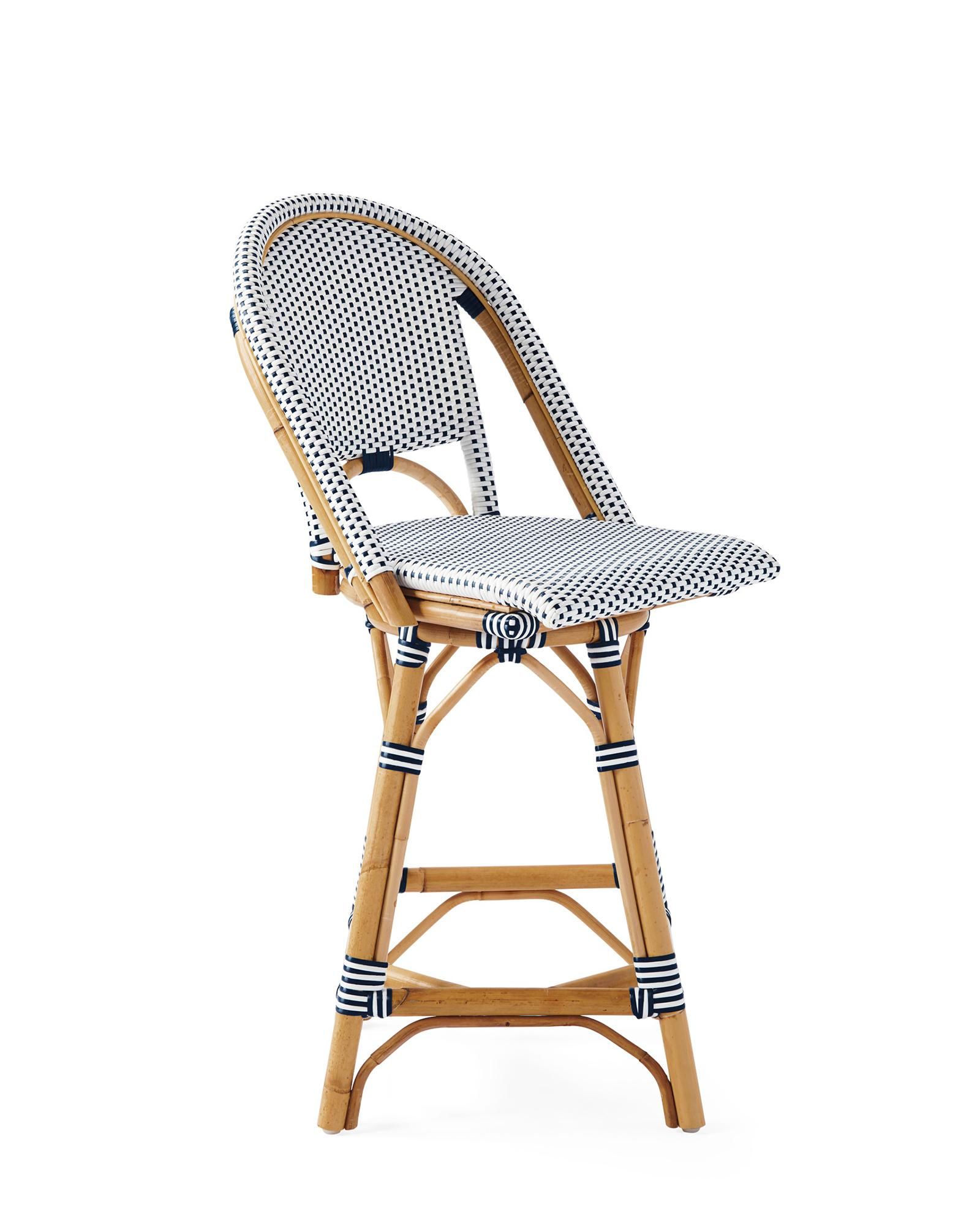 Riviera Rattan Swivel Counter Stool | Serena and Lily