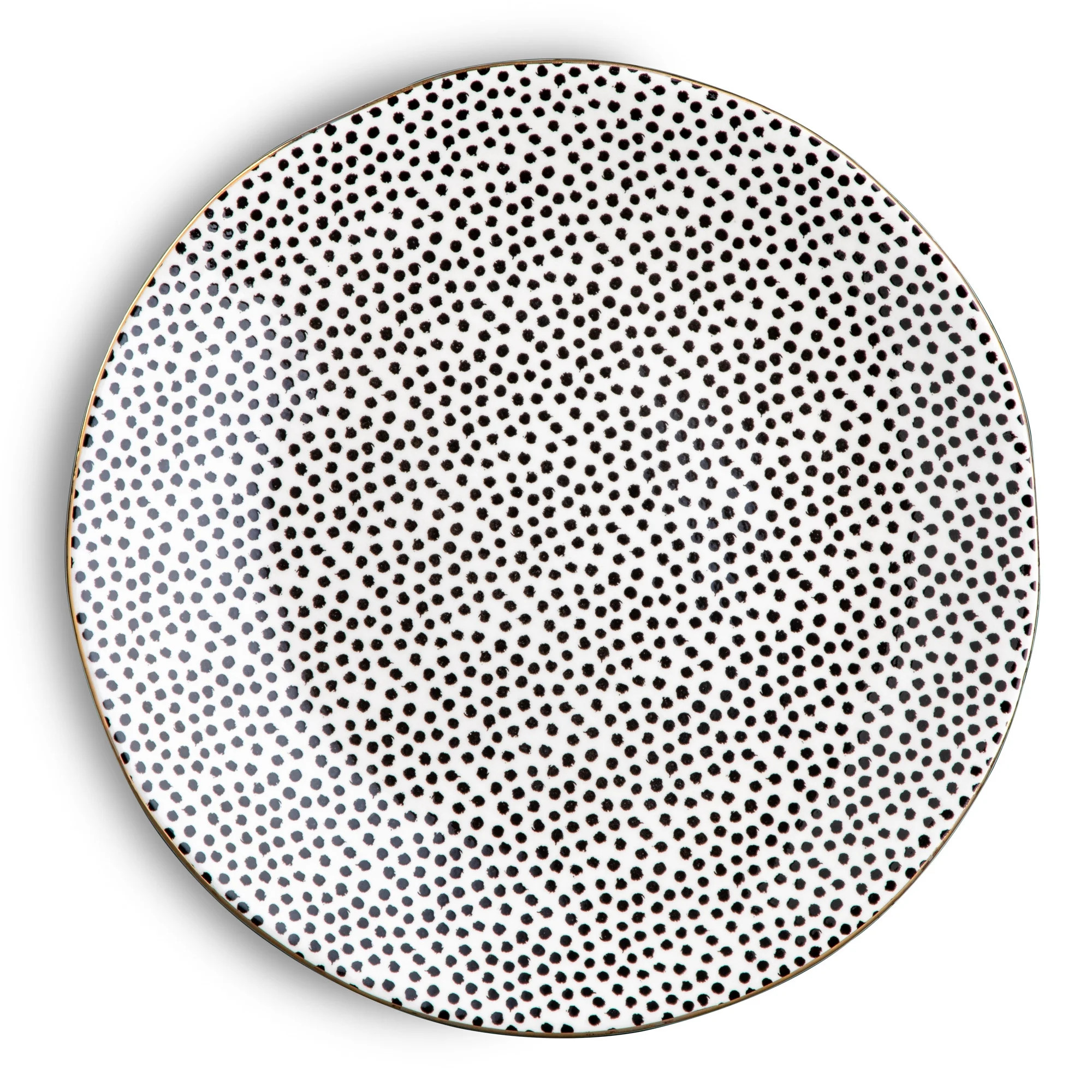 Thyme & Table Dot Ceramic Dinner Plate Black and White | Walmart (US)