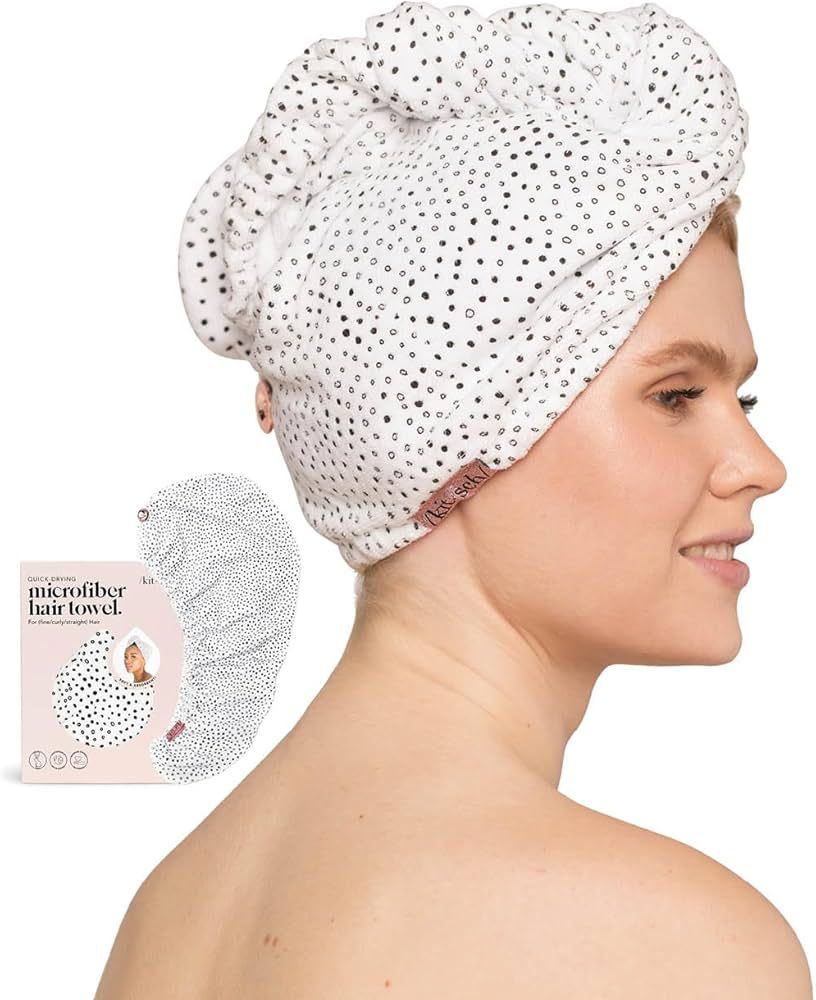 Kitsch Microfiber Hair Towel Wrap for Women - Quick Dry Towel | Microfiber Towel for Hair | Hair ... | Amazon (US)