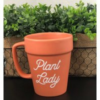 Plant Lady Terracotta Mug, Mama Coffee Cup, Lover Gift For Friend Who Loves Plants, Plant Mug, Secret Santa Gift, Christmas | Etsy (US)