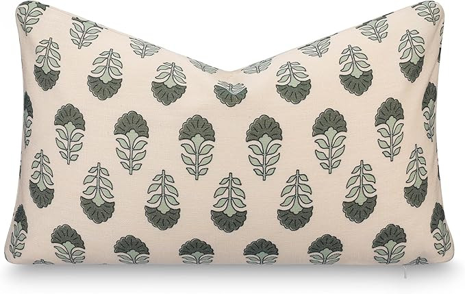 Crumbs Home Modern Farmhouse California Casual Indoor Outdoor Lumbar Pillow Cover, 12"x20" Water ... | Amazon (US)