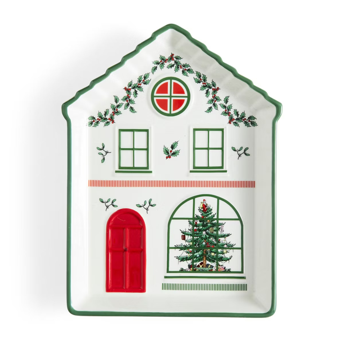 Spode Christmas Village Tidbit Plate Set - Dolomite Holiday Tableware, Vintage Village Art - Deco... | Target