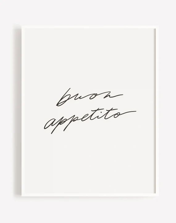 Buon Appetito Art Print | Etsy (US)