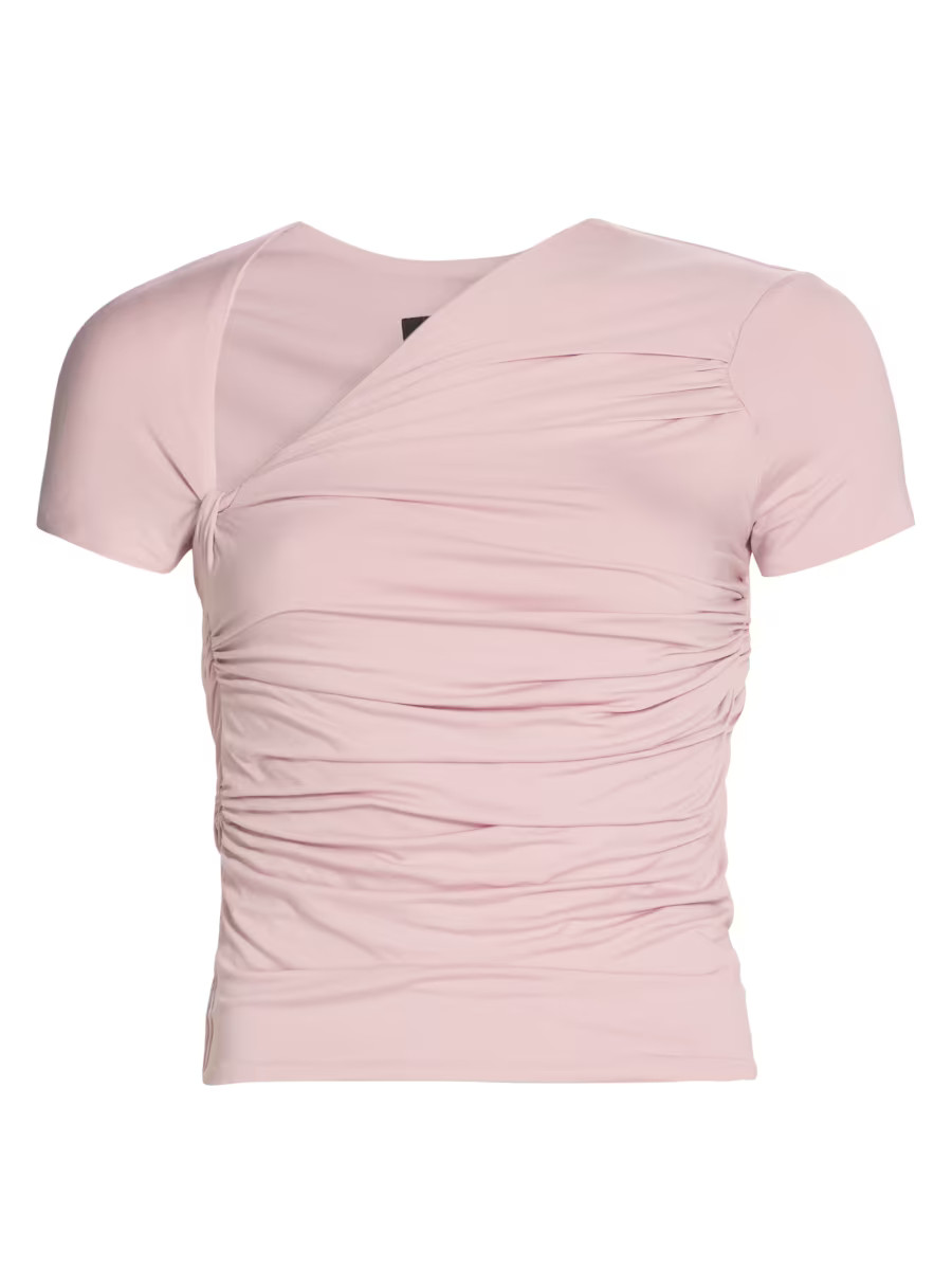 Susan Asymmetric Collar T-Shirt | Saks Fifth Avenue