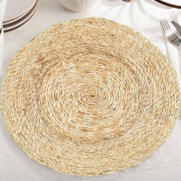 LR Home Natural Jute Round 15 inch Placemats ( Set of Two ) | Walmart (US)