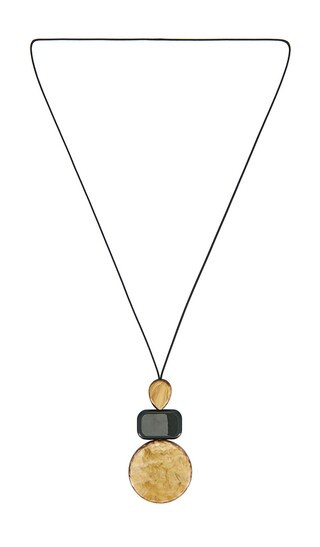 Marble Sun Cord Necklace in Gold & Marble | Revolve Clothing (Global)