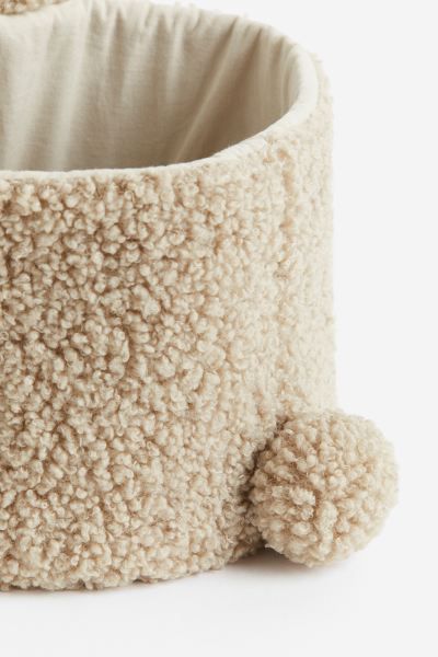 Teddy Fleece Storage Basket - Light beige/bear - Home All | H&M US | H&M (US + CA)