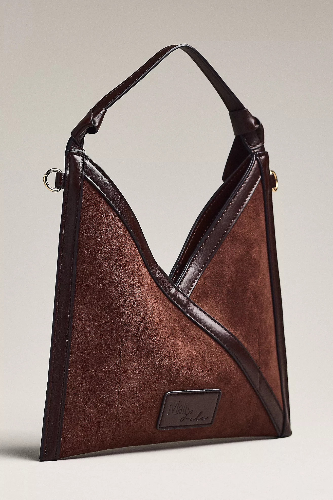 Mali + Lili Madeline Faux-Suede Triangular Mini Crossbody Bag | Anthropologie (US)