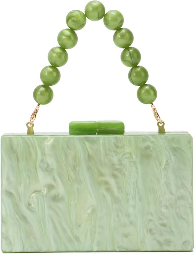 Oweisong Women Acrylic Clutch Purse Formal Wedding Evening Handbag Marble Party Shoulder Crossbod... | Amazon (US)