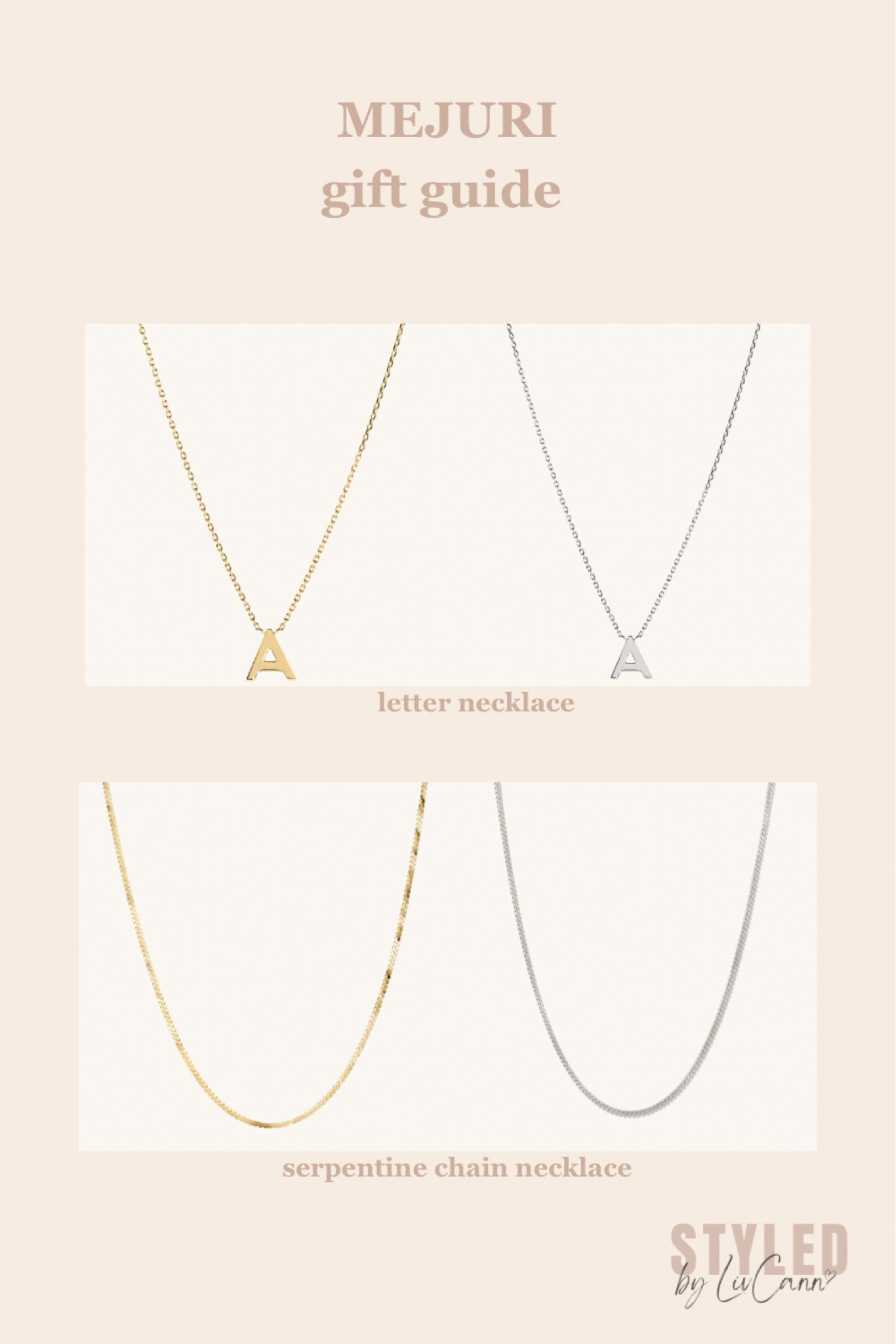 Mejuri gift guide once again. Loving these necklaces. BFs/husbands/fiancés, gift your girl the letter necklace!! 

#giftsforher #forher

#LTKHoliday #LTKCyberWeek #LTKGiftGuide