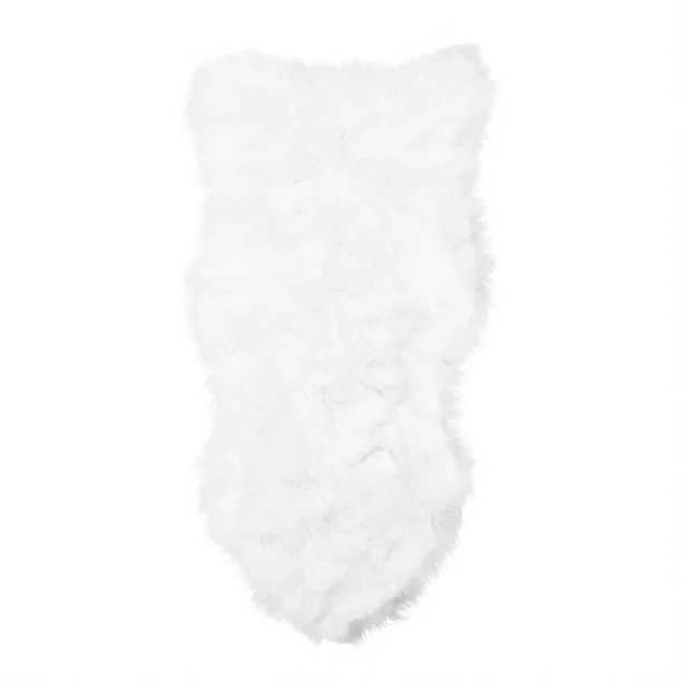 Super Area Rugs 2x4 Foot Soft Plush Faux Fake Sheepskin Fur Shag Rug, White - Walmart.com | Walmart (US)