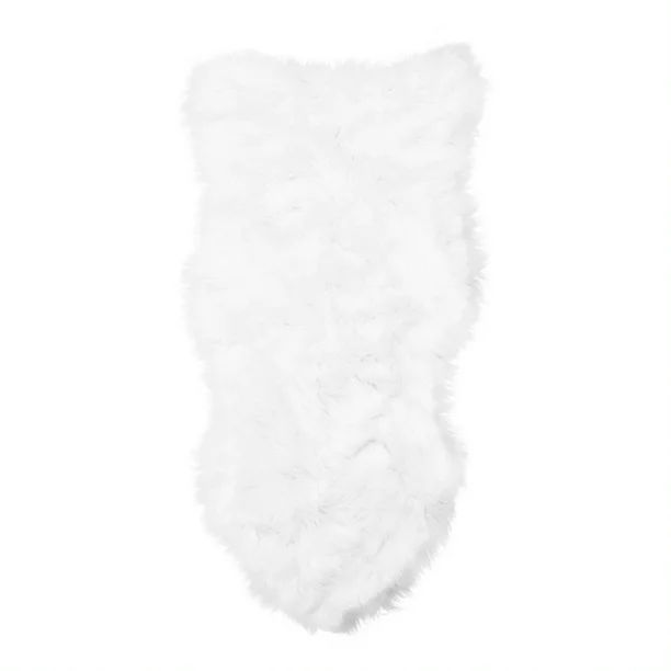 Super Area Rugs 2x4 Foot Soft Plush Faux Fake Sheepskin Fur Shag Rug, White - Walmart.com | Walmart (US)