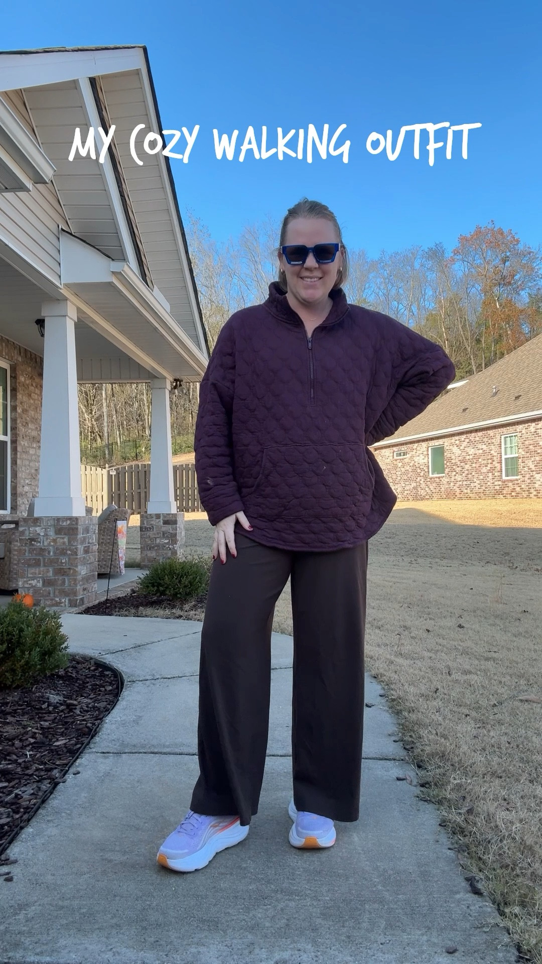 Gap quilted pullover, Old Navy wide leg yoga pants, Hoka Bondi 9, Amazon sunglasses 

#LTKSaleAlert #LTKootd #LTKMidsize