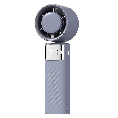 MRCHYDZ Mini Handheld Fans Portable Fan 1-199 Speed Turbo Fans Max 20Hrs Runtime LED Display Foldable USB-C Rechargeable Personal Fan for Travel Camping Outdoor and Indoor (Blue) | Amazon (US)