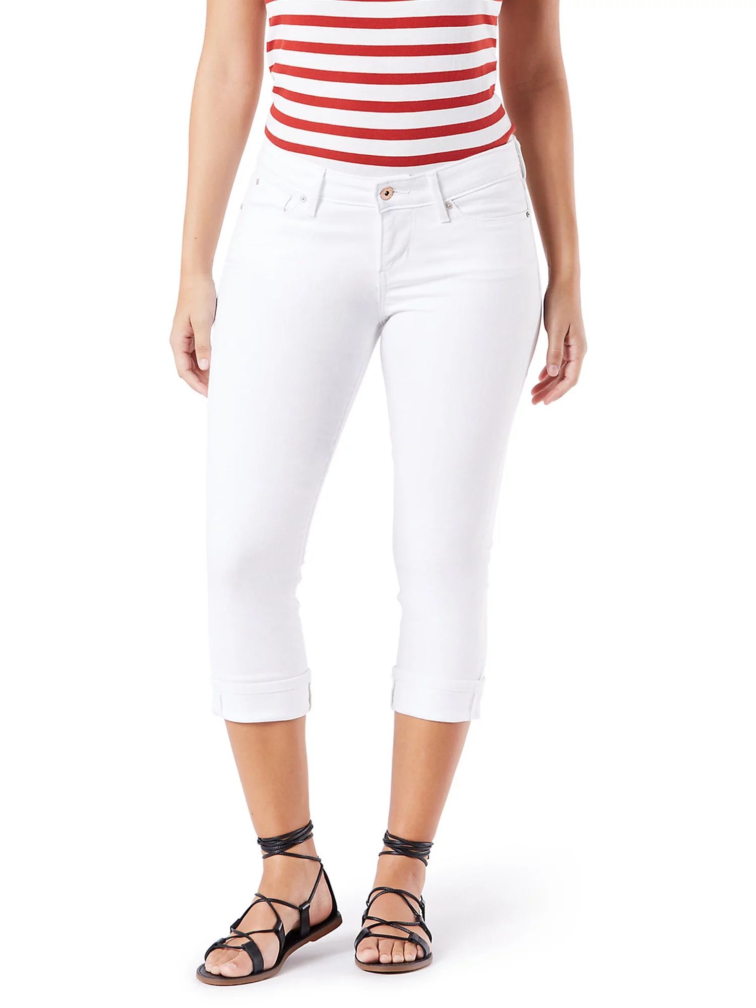 Signature by Levi Strauss & Co. Women's Mid Rise Capri Jeans | Walmart (US)