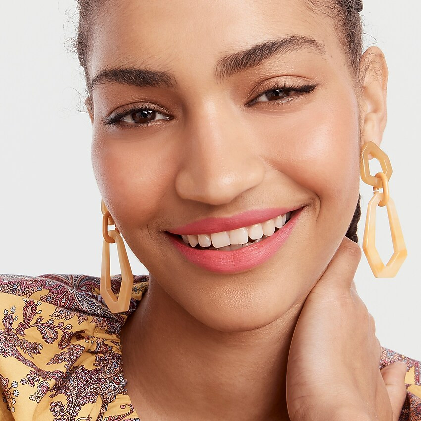 Made-in-Italy acetate chainlik earrings | J. Crew US