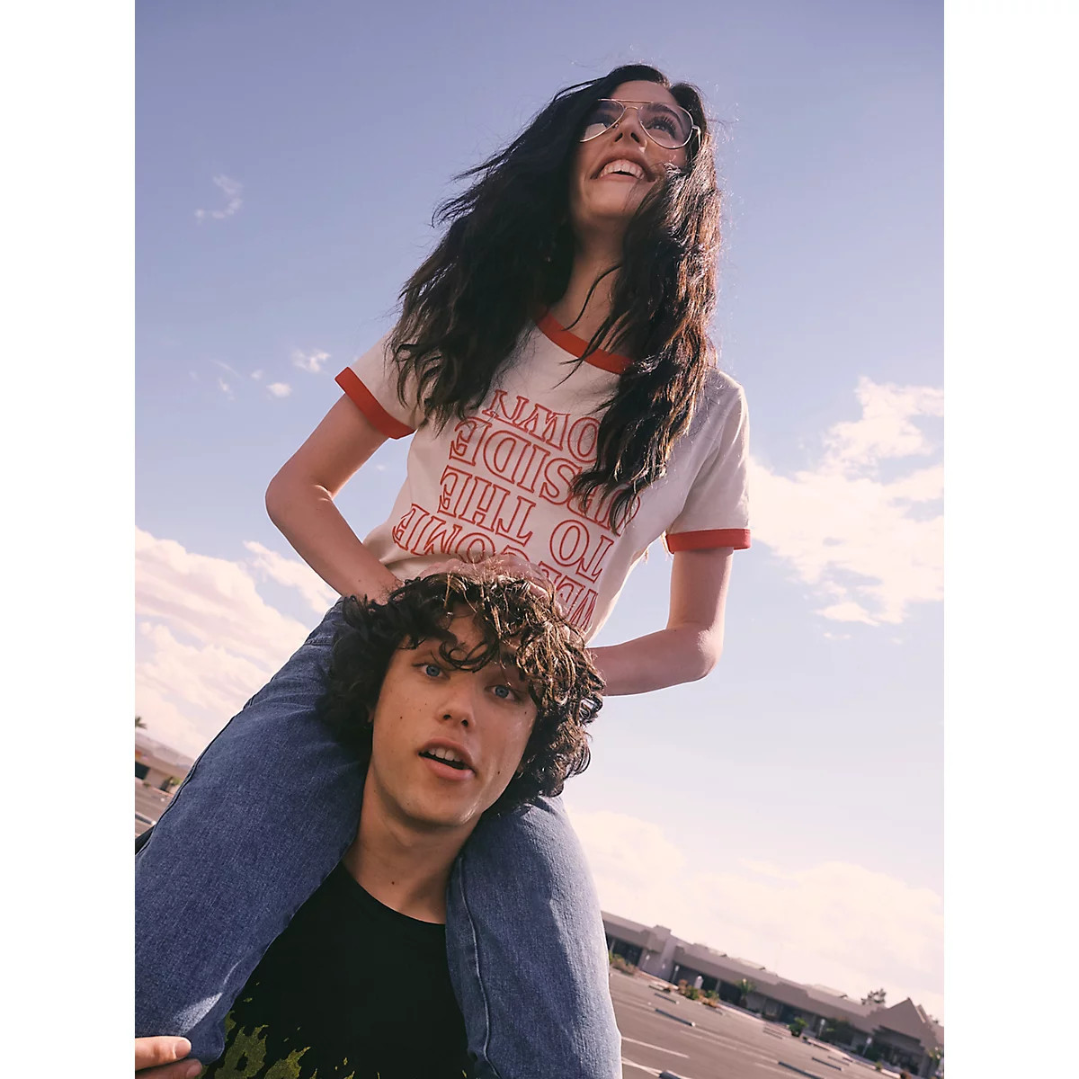 Wrangler x Stranger Things Upside Down Ringer Tee in Retro White | Wrangler