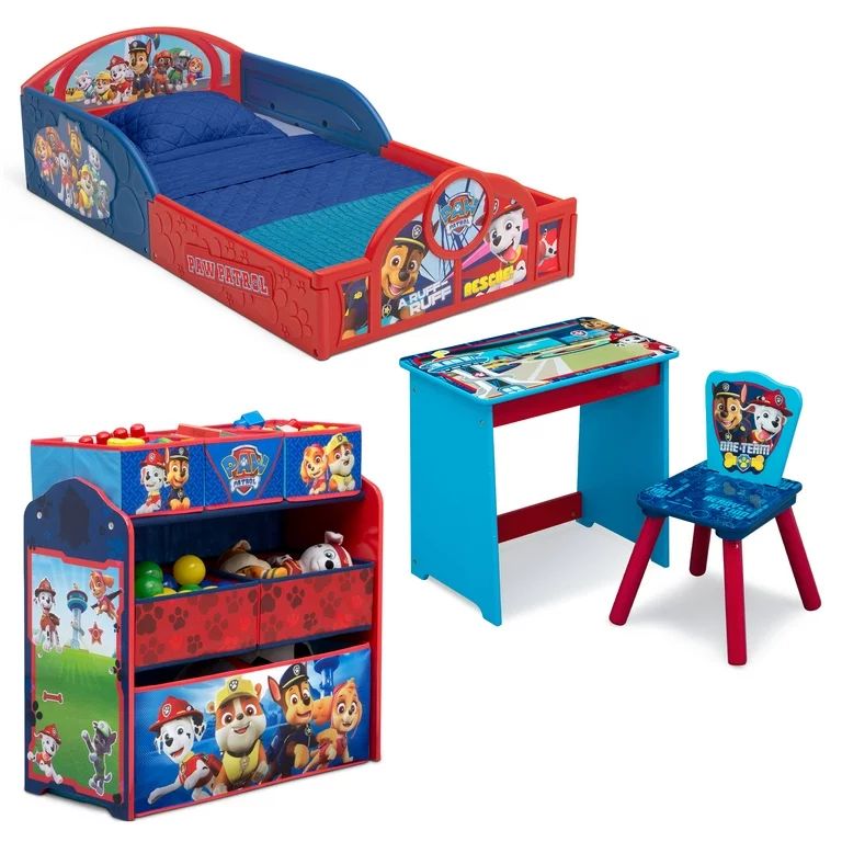 Nick Jr. PAW Patrol 4-Piece Room-in-a-Box Bedroom Set by Delta Children - Includes Sleep & Play T... | Walmart (US)