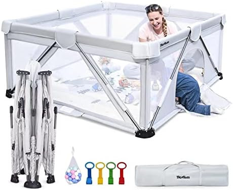 Baby Playpen Foldable, Tksd&m Large Play Yard,Playpen for Babies and Toddlers, Play Pens for Babi... | Amazon (US)
