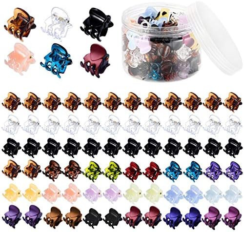 Mini Hair Claw Clips for Girls and Women, Funtopia 72 Pcs Small Hair Clips Pins Clamps Non Slip T... | Amazon (US)
